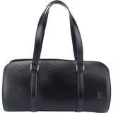 Louis Vuitton Noir Epi Leather Soufflot Handbag