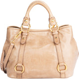 Miu Miu Cammeo Leather City Handbag