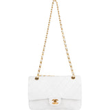 Chanel Quilted Lambskin 24K Gold Medium Double Flap Crossbody Bag