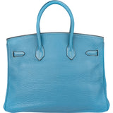 Hermès Blue Jean Togo Leather Birkin 35 Handbag