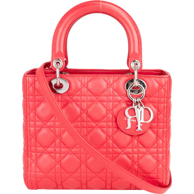 Christian Dior Quilted Leather Lady Dior Handbag - vintageandkickz