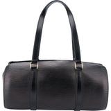 Louis Vuitton Noir Epi Leaher Soufflot Handbag