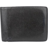 Louis Vuitton Black Taiga Leather Bifold Wallet