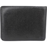 Louis Vuitton Black Taiga Leather Bifold Wallet