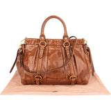 Miu Miu Brown Leather City Handbag