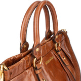 Miu Miu Brown Leather City Handbag