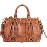 Miu Miu Brown Leather City Handbag