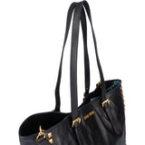 Miu Miu Black Leather Spikes Shoulder Bag