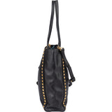 Miu Miu Black Leather Spikes Shoulder Bag