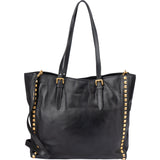 Miu Miu Black Leather Spikes Shoulder Bag