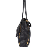 Miu Miu Black Leather Spikes Shoulder Bag