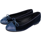 Chanel Blue Satin Ballerinas (36 1/2)
