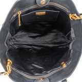 Miu Miu Black Leather Spikes Shoulder Bag