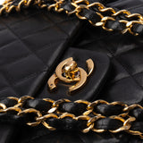 Chanel Quilted Lambskin 24K Gold Small Double Flap Shoulder Bag