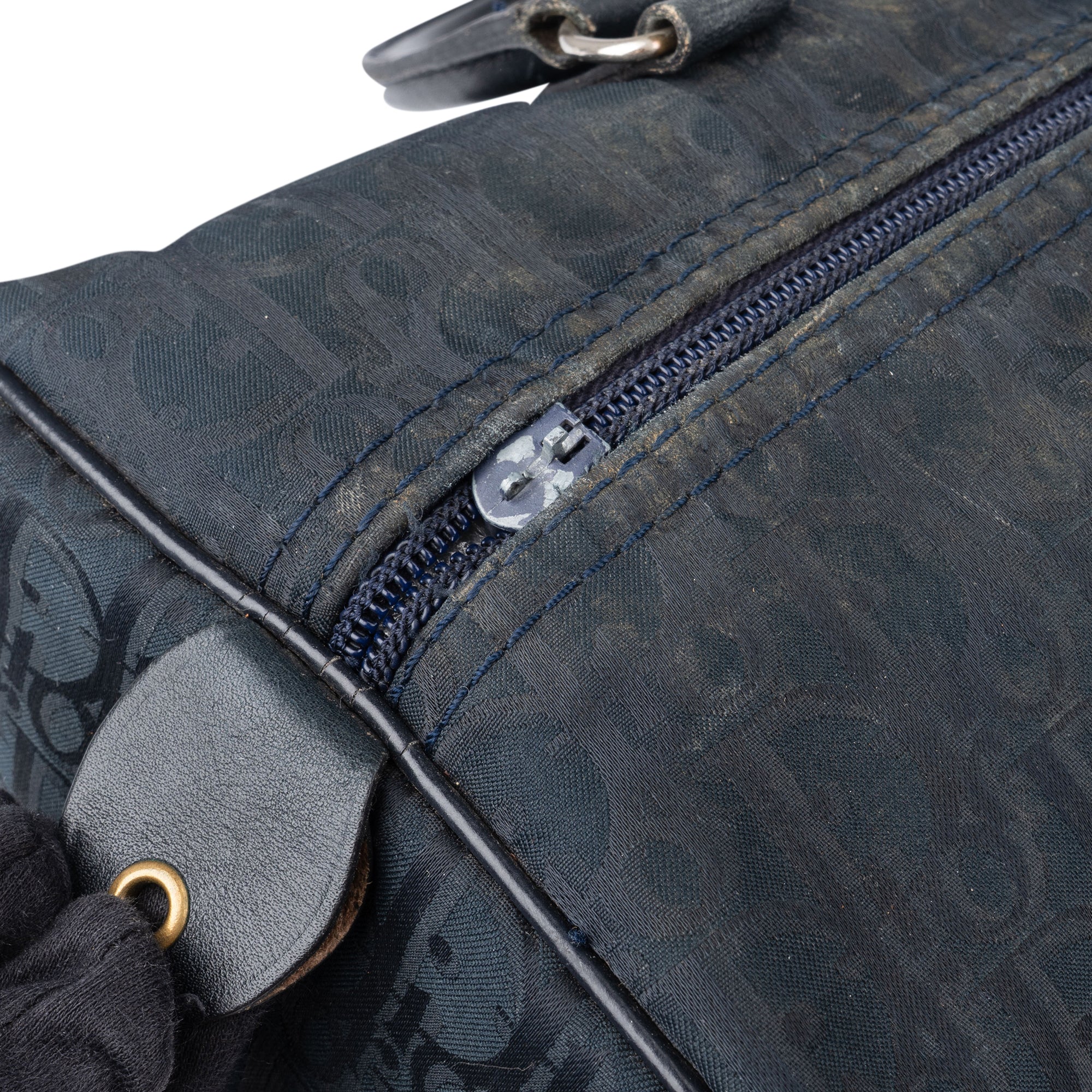 Christian Dior Satin Trotter Monogram Boston 30 Handbag - vintageandkickz