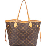 Louis Vuitton Canvas Monogram Neverfull MM Shopper Handbag