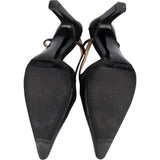 Chanel Black Leather CC Pumps (36,5)