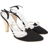 Chanel Cotton CC Sling High Heels (36)