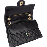 Chanel Quilted Lambskin 24K Gold Small Double Flap Shoulder Bag