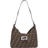 Fendi FF Monogram Baguette Buckle Shoulder Bag