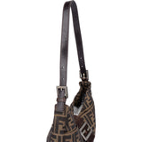 Fendi FF Monogram Baguette Buckle Shoulder Bag
