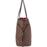 Louis Vuitton Damier Ebene Monogram Neverfull MM Shopper Handbag