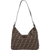 Fendi FF Monogram Baguette Buckle Shoulder Bag