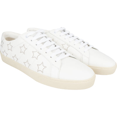 Saint Laurent White Leather Star Sneaker (43)