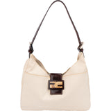 Fendi Classic Cotton Limited Baguette Buckle Shoulder Bag