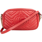 Gucci Quilted Leather Marmont GG Crossbody Bag
