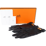 Hermès Black Leather Kelly Gloves