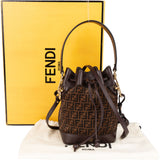 Fendi FF Monogram Mini Zucca Bucket Crossbody Bag