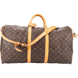 Louis Vuitton Canvas Monogram Keepall 55 Bandouliere