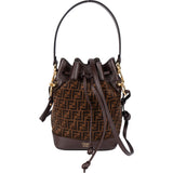 Fendi FF Monogram Mini Zucca Bucket Crossbody Bag