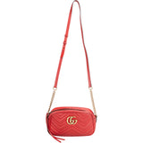 Gucci Quilted Leather Marmont GG Crossbody Bag
