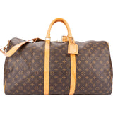 Louis Vuitton Canvas Monogram Keepall 55 Bandouliere