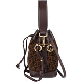 Fendi FF Monogram Mini Zucca Bucket Crossbody Bag