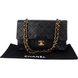 Chanel Quilted Lambskin 24K Gold Medium Double Flap Crossbody Bag