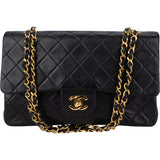 Chanel Quilted Lambskin 24K Gold Medium Double Flap Crossbody Bag