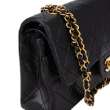 Chanel Quilted Lambskin 24K Gold Medium Double Flap Crossbody Bag