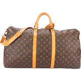 Louis Vuitton Canvas Monogram Keepall 55 Bandouliere