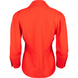 Chanel Rouge Cotton Gold Tone Button Jacket (DE32 / FR34)