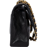 Chanel Quilted Lambskin 24K Gold Medium Double Flap Crossbody Bag