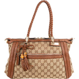 Gucci GG Monogram Bamboo Handbag