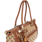 Gucci GG Monogram Bamboo Handbag