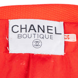 Chanel Rouge Cotton Gold Tone Button Jacket (DE32 / FR34)