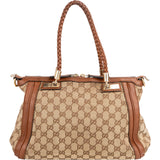 Gucci GG Monogram Bamboo Handbag