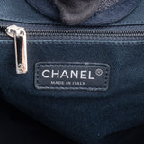 Chanel Bleu Cotton Deauville Handbag