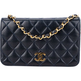 Chanel Quilted Lambskin 24K Gold Mini Single Flap Shoulder Bag