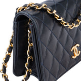 Chanel Quilted Lambskin 24K Gold Mini Single Flap Shoulder Bag